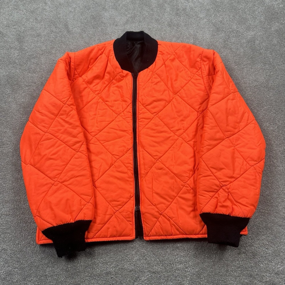 VTG Spiewak Golden Fleece Zip Up Bomber Hunting Jacket Size 40 Blaze Orange